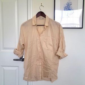 Peach 100% cotton button down